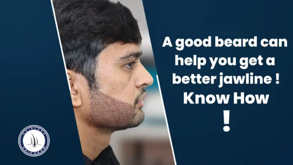 Jawline with beard enhancing facial features