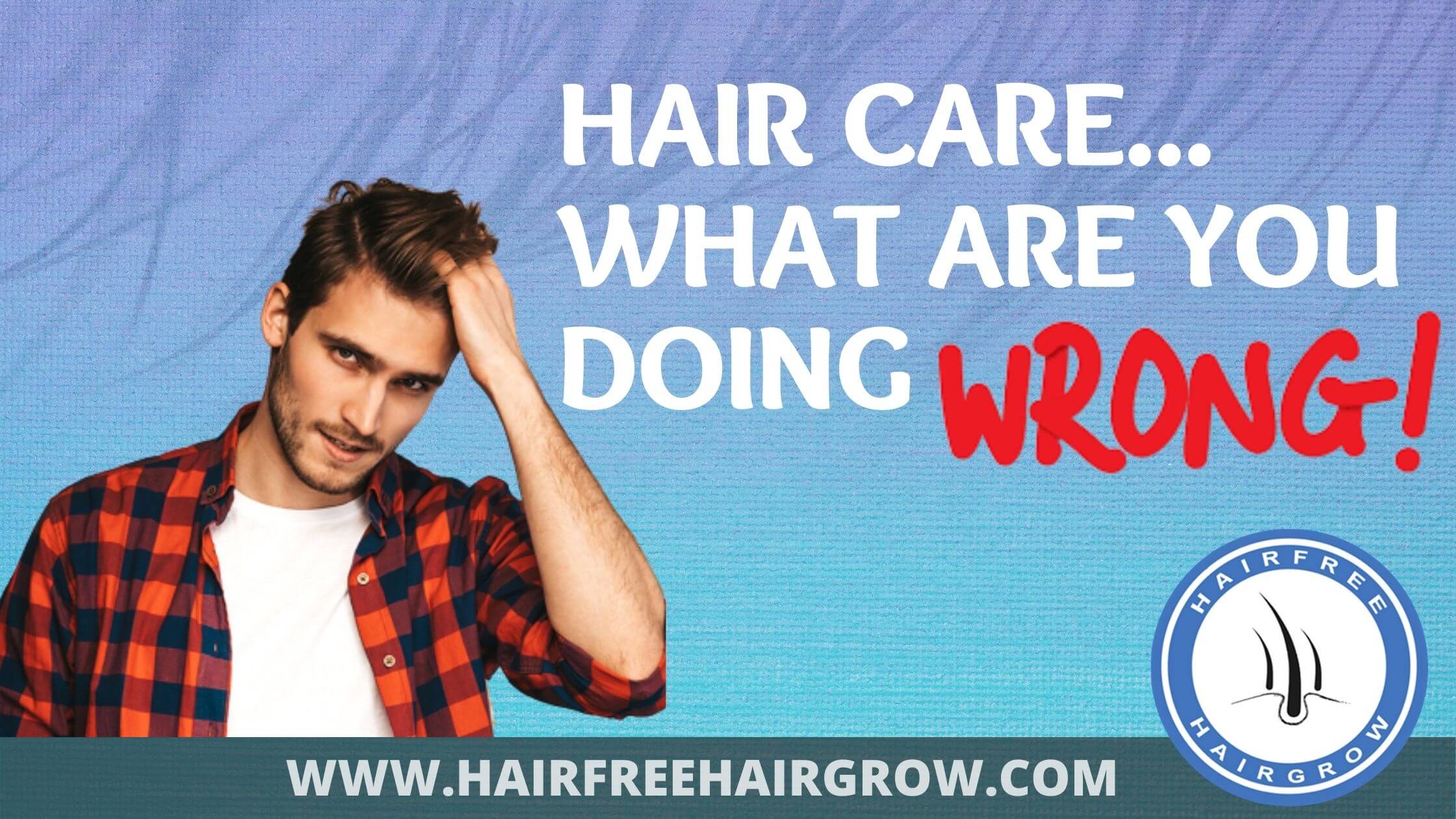 a young man showing is good hair care ideal way for good care of hair