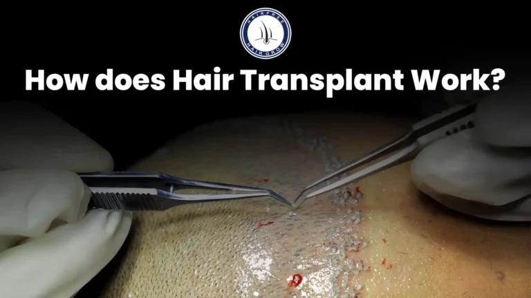 Hair transplant procedure demonstrating how does hair transplant work