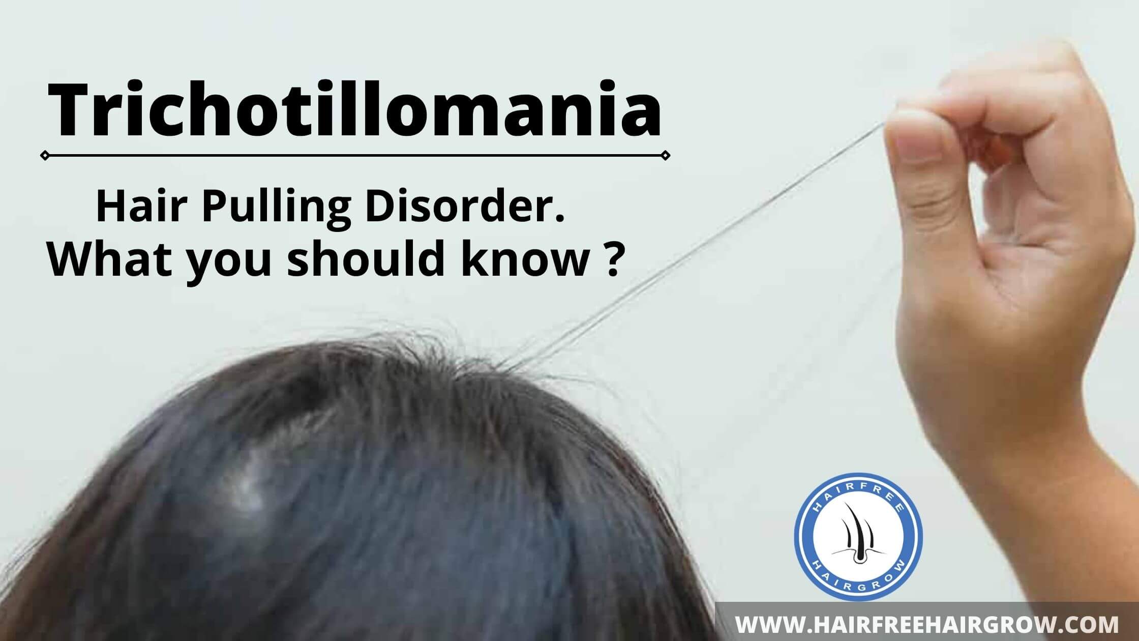 a person pulling her hair as she is suffering from trichotillomania - a hair pulling disorder