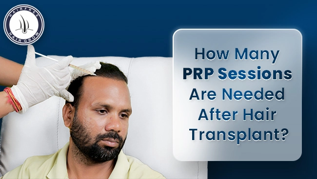 patient undergoing prp for hair transplant after successful surgery