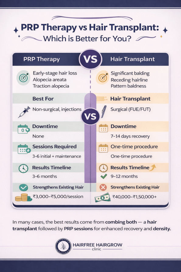 PRP sessions after hair transplant