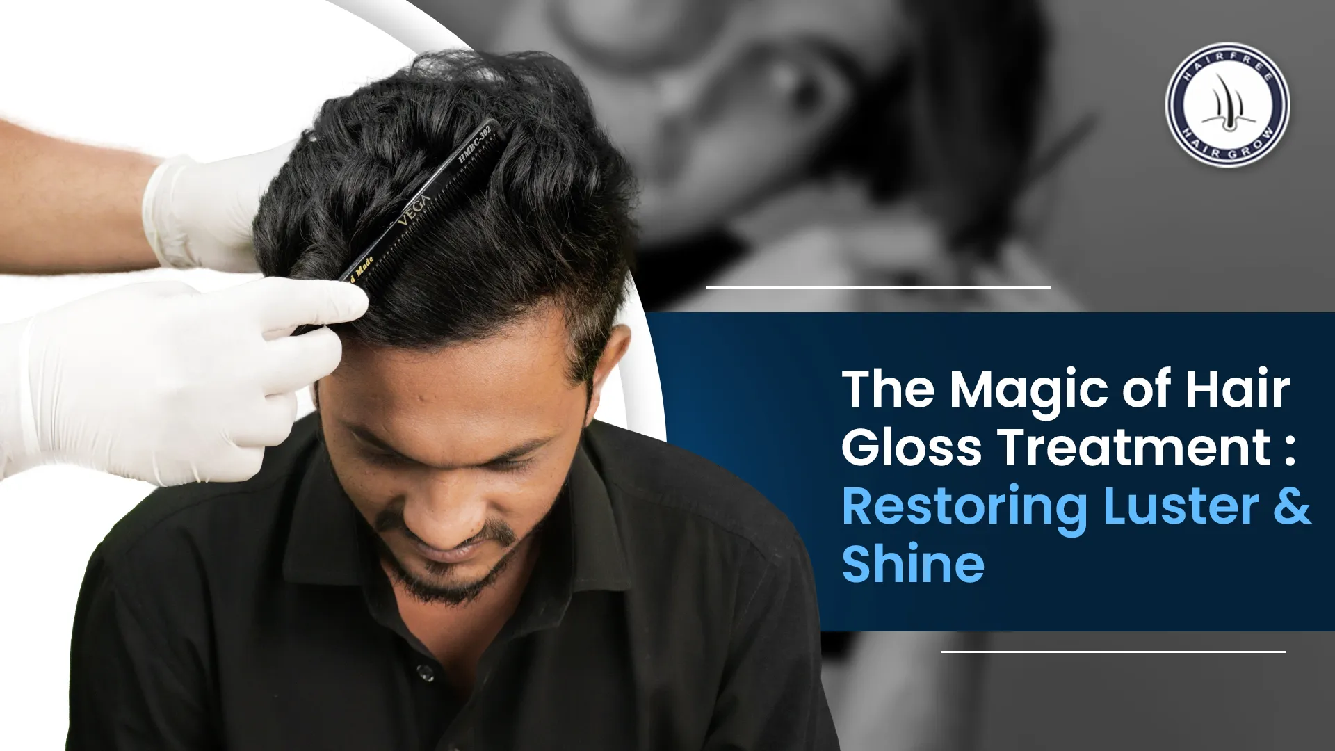 men undergoing hair gloss treatment as a part of hair rejuvenation treatment