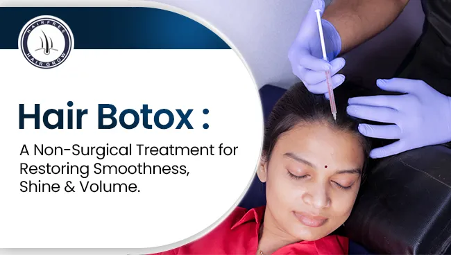 woman undergoing hair botox treatment to get rid of her hair issues