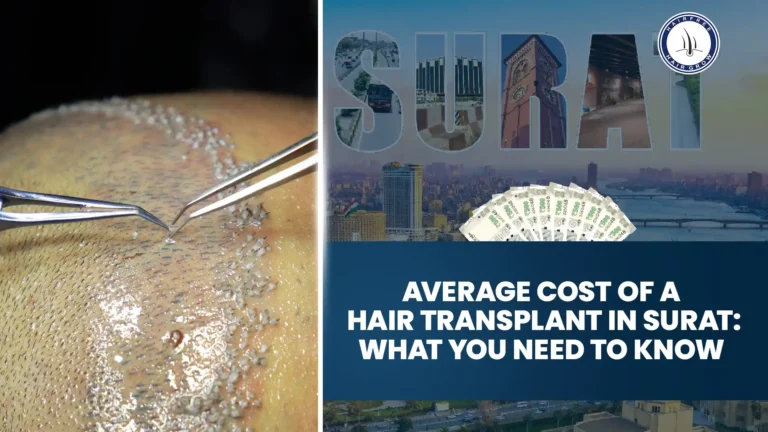 Average Cost of a Hair Transplant in Surat: Hair transplant procedure with Surat city view