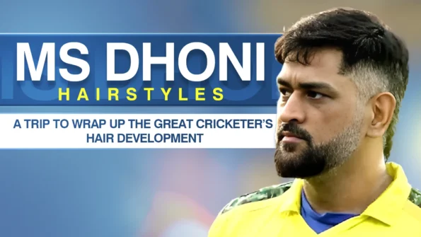 MS Dhoni hairstyles look showcasing his latest haircut