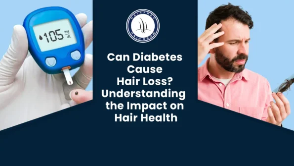 Diabetes and hair loss: A man worried about hair fall and a blood sugar test showing results