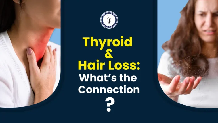 Thyroid and hair loss shown by a woman with neck pain and hair fall