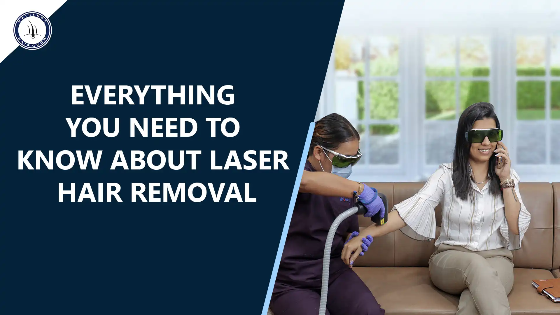 Laser Hair Removal treatment on a woman's arm in a clinic
