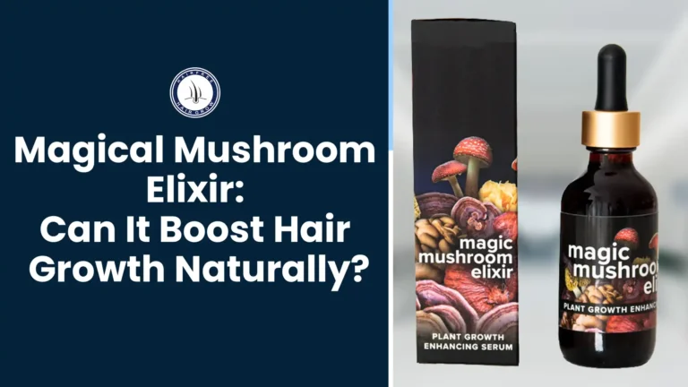 Mushroom Elixir bottle for natural hair growth boost
