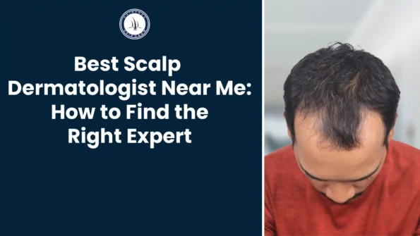 Best scalp dermatologist near me – expert checking patient’s scalp