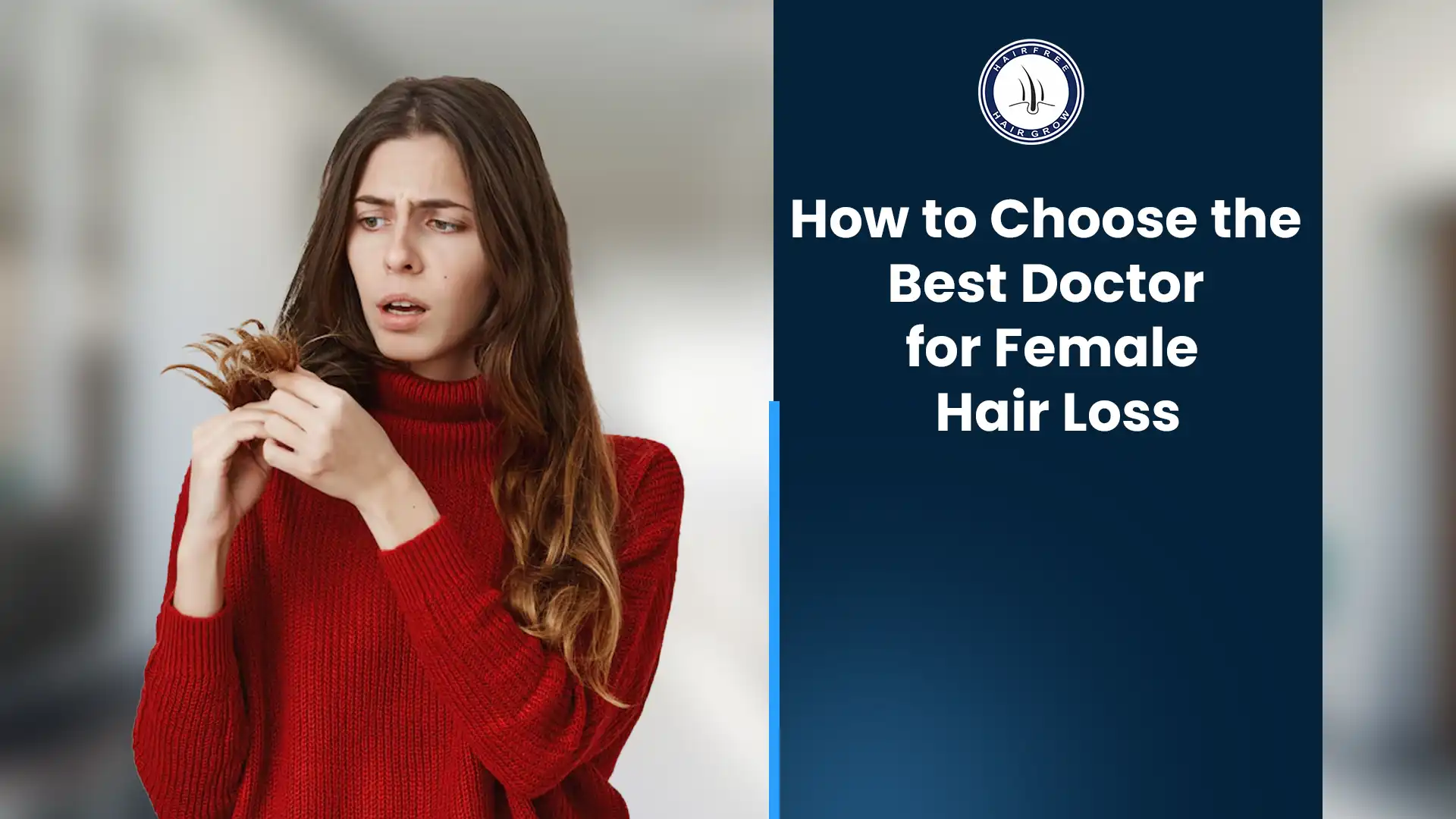 Best doctor for female hair loss checking woman’s hair gently