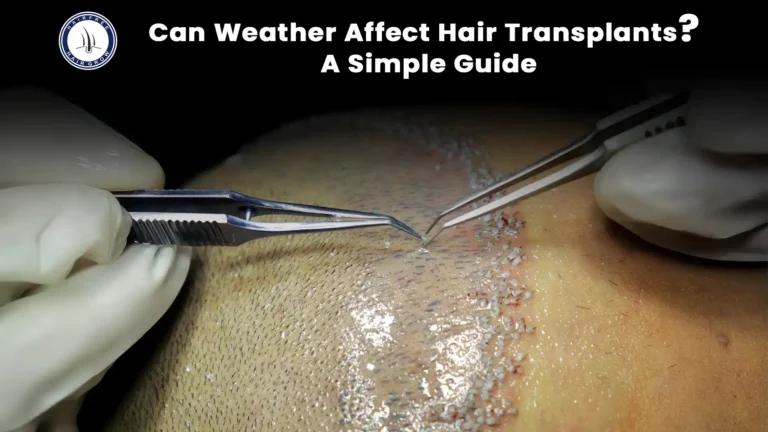 Can Weather Affect Hair Transplants – close-up of hair grafting process