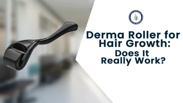 Derma Roller for Hair Growth being used on scalp to help grow hair