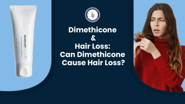 Dimethicone and Hair Loss – woman checking damaged hair