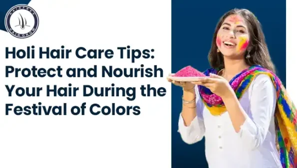 Woman protecting hair during Holi with Holi Hair Care Tips
