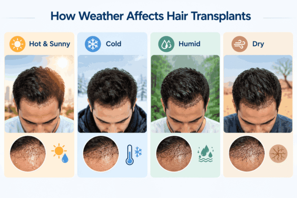 Can Weather Affect Hair Transplants? How hot, cold, humid, and dry weather affects scalp recovery