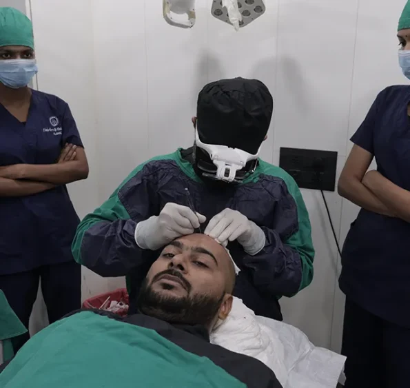 Creating slits with sapphire blade for precise graft angle in Ludhiana