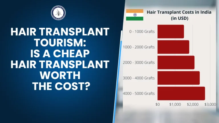 Hair transplant tourism showing affordable hair transplant costs in India by graft range