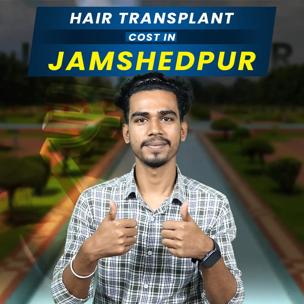 This info graphic shows Hair Transplants cost in Jamshedpur at Hairfree & Hairgrow clinic