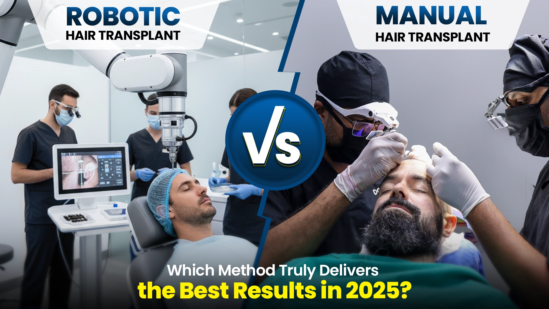 Robotic Hair Transplant vs Manual hair transplant procedure comparison