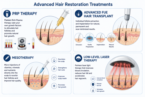 Best Hair Specialist in Pune offering advanced hair loss treatments including PRP therapy, FUE hair transplant, Mesotherapy, and Low-Level Laser Therapy.