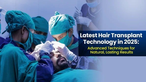 Surgeons performing procedure with latest hair transplant technology