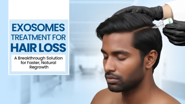 Exosomes treatment for hair loss shown with scalp injection