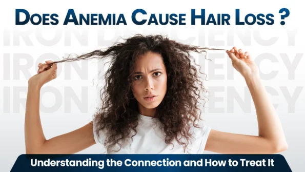 Does Anemia Cause Hair Loss explained with woman showing hair thinning