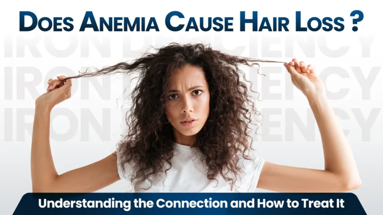 Does Anemia Cause Hair Loss explained with woman showing hair thinning
