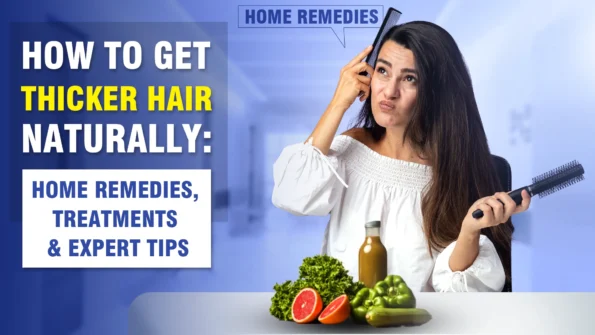 How to Get Thicker Hair Naturally with simple home remedies shown