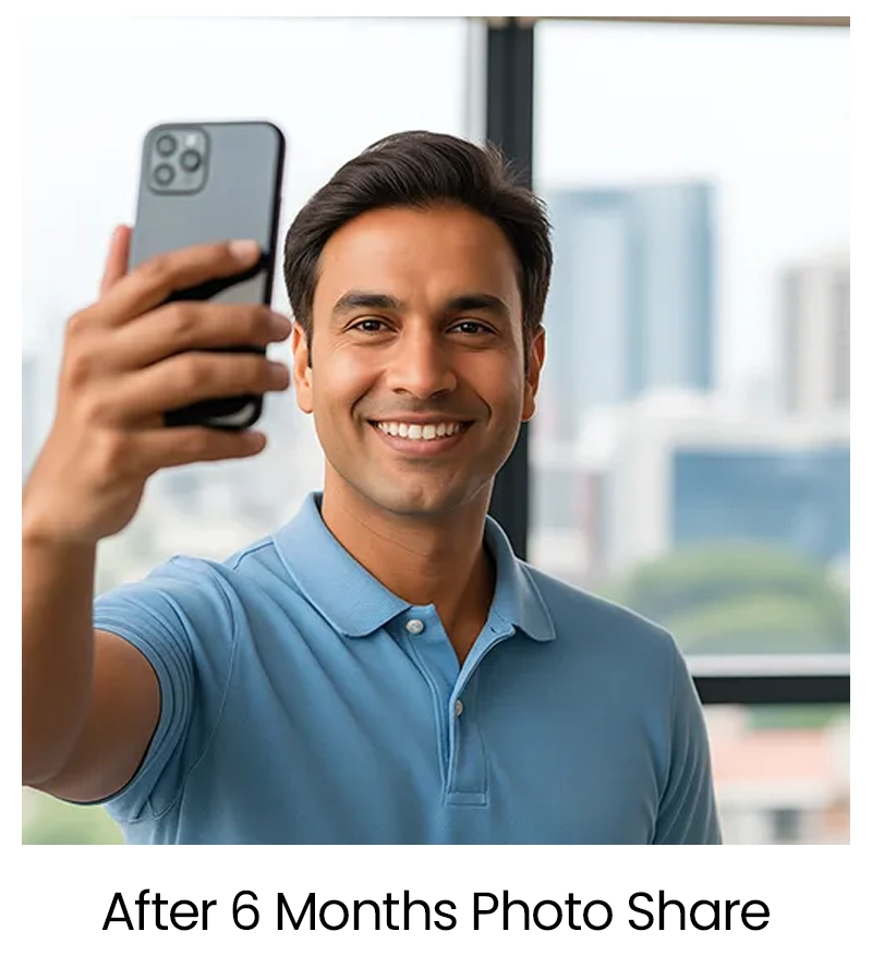 Medical Tourism for Hair Transplant in India 41 After 6 Months Photo Share