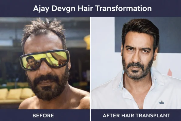ajay devagan hair transplant result