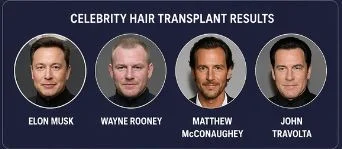 celebrity hair transplant results