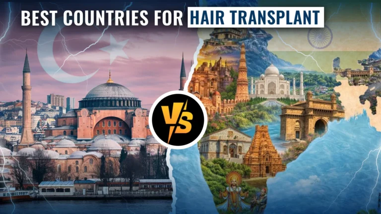 Best countries for hair transplant comparison between India and Turkey for cost, quality, and medical tourism