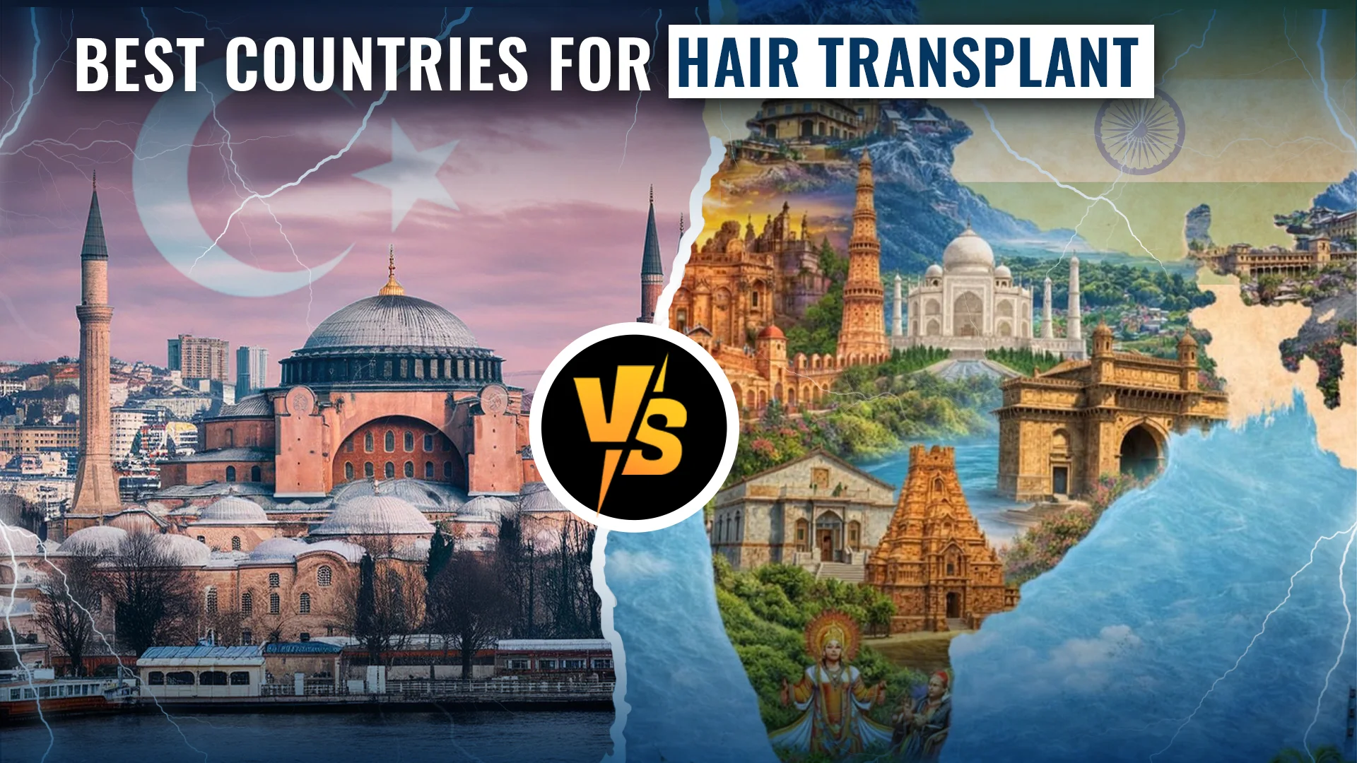 Best countries for hair transplant comparison between India and Turkey for cost, quality, and medical tourism