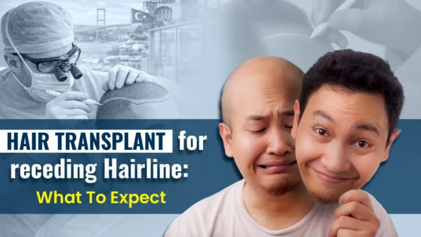 Hair transplant treatment for receding hairline with before and after hair restoration results
