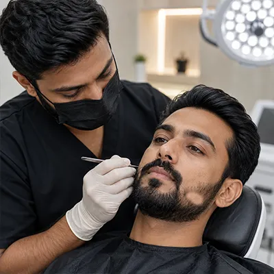 Beard transplant treatment in India for fuller beard growth