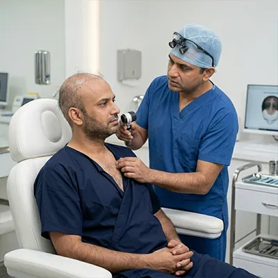 Body hair transplant BHT treatment in India using beard and chest hair