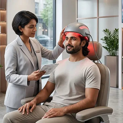 LLLT laser hair treatment for healthy hair regrowth