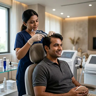 Mesotherapy treatment for hair loss and scalp nourishment