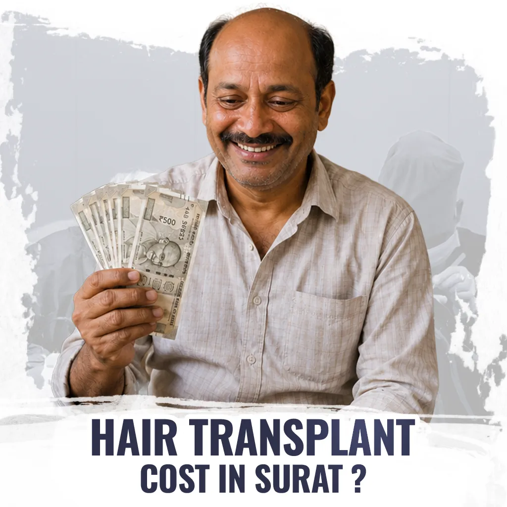 Hair Transplant Cost in Surat showing affordable hair restoration treatment options