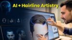 AI Hairline Design showing advanced technology used to create a natural-looking hairline for hair transplant planning.