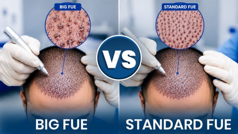BIG FUE vs Standard FUE comparison of hair transplant techniques BIG FUE vs Standard FUE comparison of hair transplant techniques