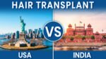 Hair Transplant in USA vs India showing treatment costs and surgeon expertise