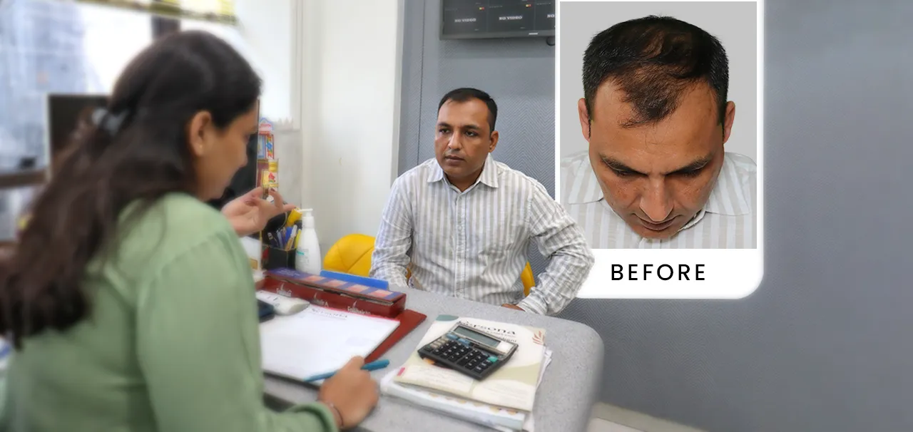 Hair transplant consultation and patient testimonial by Salim Chandiwala at HairFree HairGrow Ahmedabad