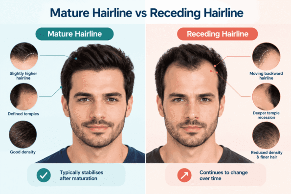 Mature Hairline vs Receding Hairline Key Differences