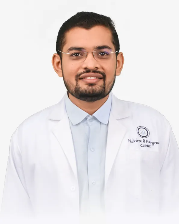 Dr. Jinkal Kunjadiya, hair specialist at HairFree HairGrow Clinic in Hyderabad